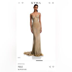 Elegant Gold Evening Gown